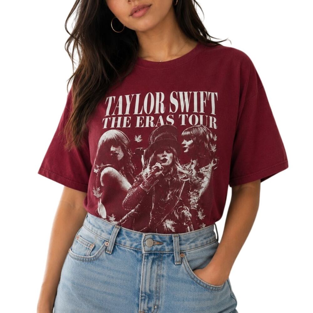 Taylor Swift The Eras Tour Red T Shirt Size Large Authentic Merch